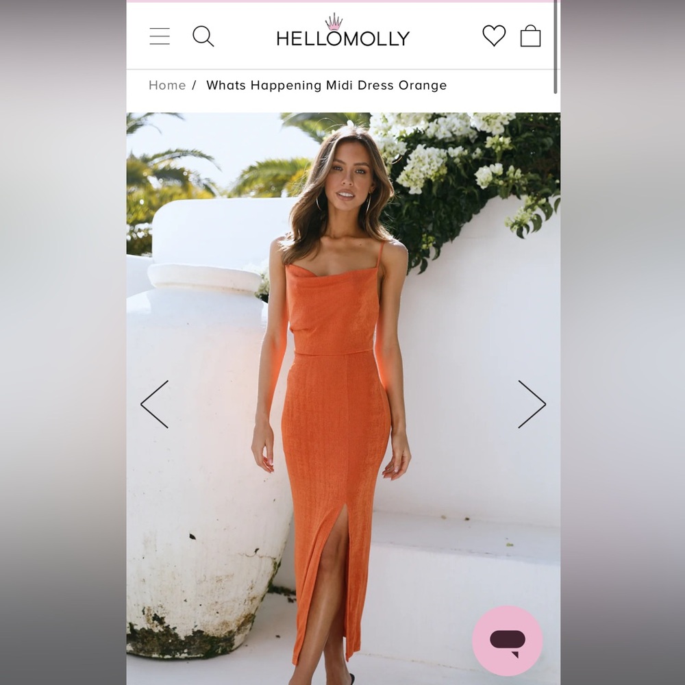 WHATS HAPPENING MIDI DRESS ORANGE